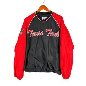 Texas‎ Tech Red Raiders NCAA 58 Sports Windbreaker Crewneck Pullover Mens Small